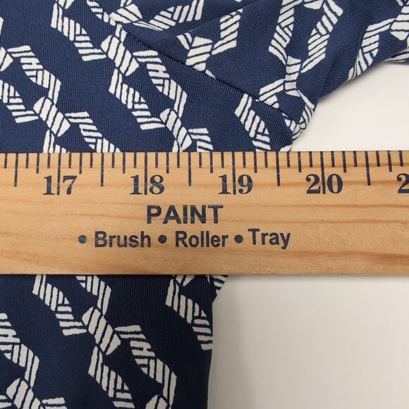 J McLaughlin 3/4 Sleeve Signature Tee Womens L Navy White Catalina Cloth NEW NWT - Picture 11 of 13